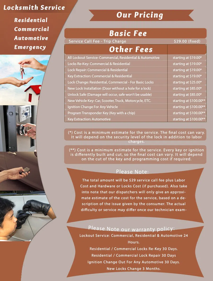 Damascus OR Locksmith Store Damascus, OR 503-476-9103 - price-list